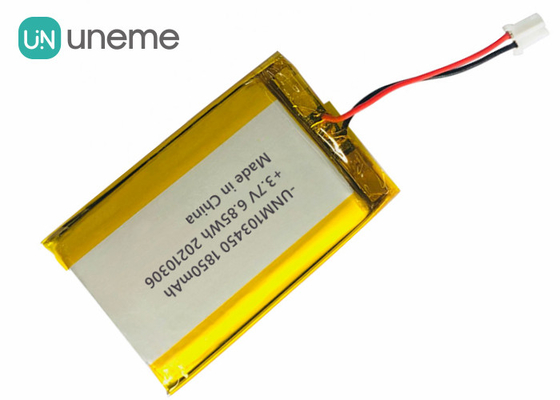 Quadratisches wieder aufladbares Lithium-Polymer-Batterie 3.7V 1850mAh UL bestätigte 103450