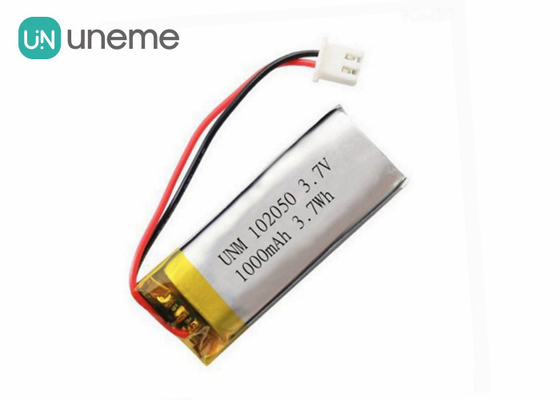 Niedriger Innenwiderstand kundenspezifische Lipo-Batterie 102050/1000mAh für Taschenrechner-Digitaluhr