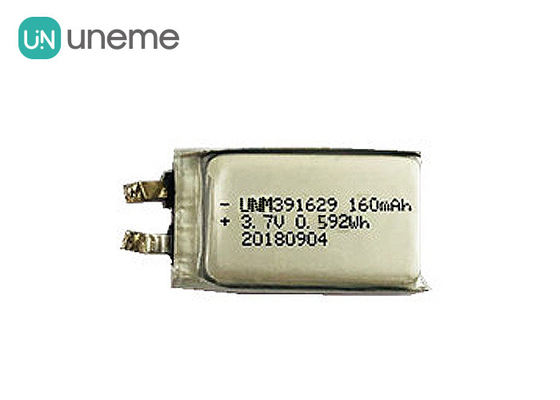 391629 wieder aufladbares Gewicht der Lithium-Polymer-Batterie-3.7V 160mAh Lipo der Batterie-5.0g