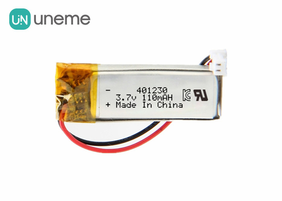 Lithium-Polymer-Batterie 401230 110mAh der niedrigen Selbstentladungs-3.7V wieder aufladbare